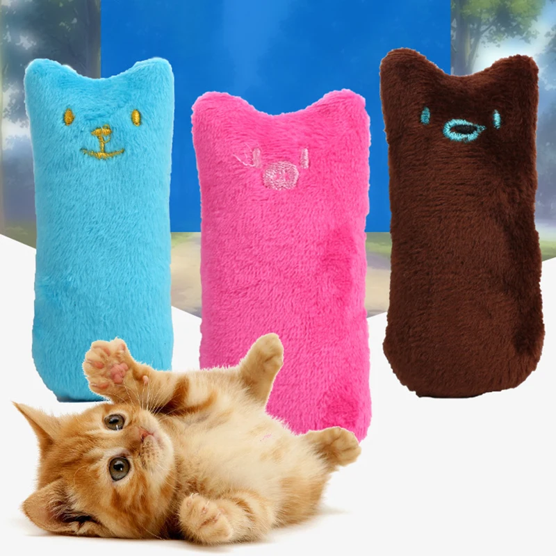 

Teeth Grinding Catnip Toys Funny Interactive Plush Cat Toy Pet Kitten Chewing Vocal Toy Claws Thumb Bite Cat mint For Cats