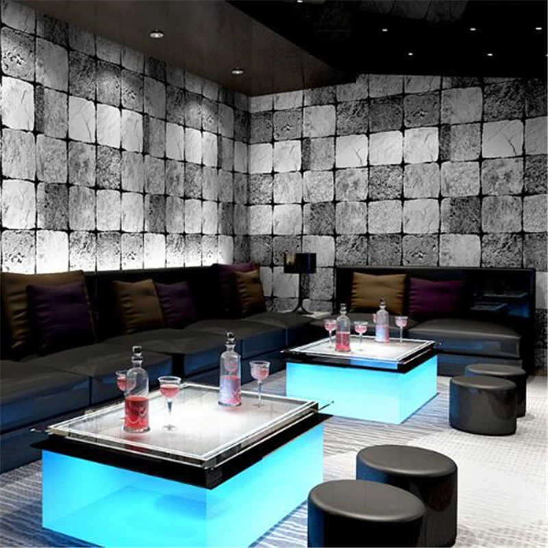 3d Светоотражающая вспышка караоке настенная ткань тематическая коробка специальная фоновая стена отеля коридор бар обои