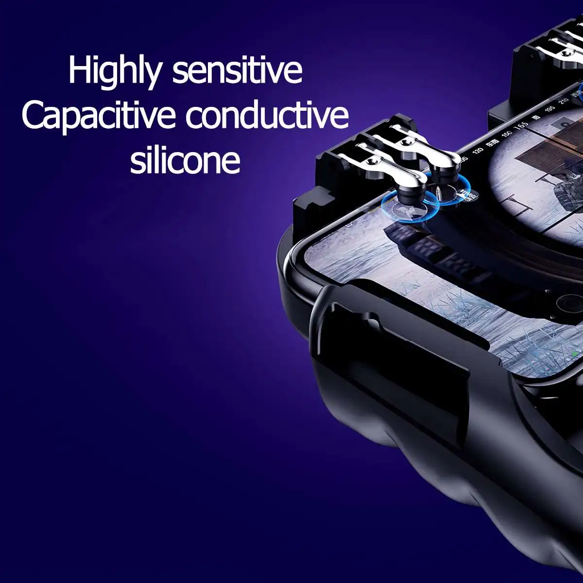 H9 All-in-One Phone Game Handle Controller Gamepad for PUBG with Cooler Fan Trigger Shooter Joystic