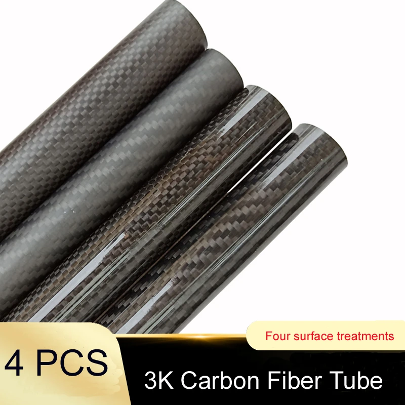 4pcs 3k Carbon Fiber Tube Od 8mm30mm High Hardness Composite Carbon