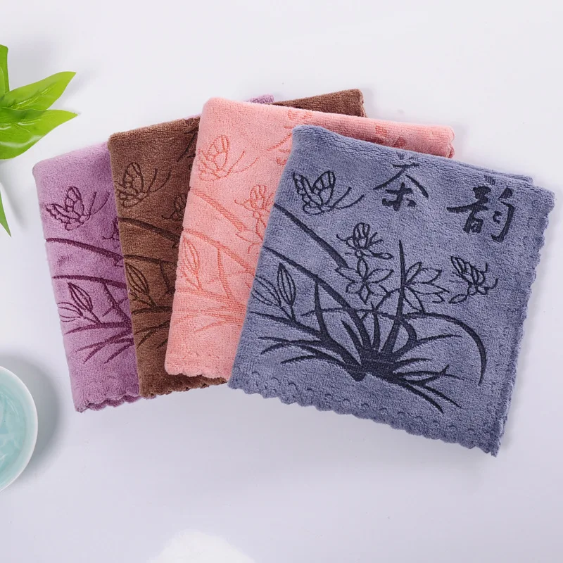 Absorbent Tea Towels Thick Tea Cloth Napkins Set Accessories Fiber 30*30cm 1 Pc tea towel
