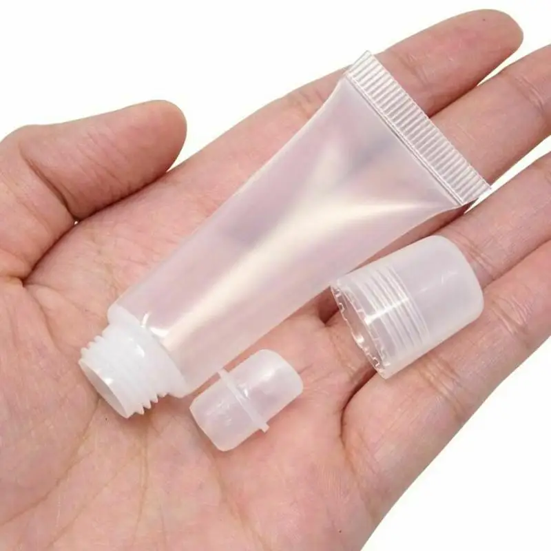 

1/2/5/10/20 pcs 8ml Soft Empty Tubes Cosmetic Lip Gloss Refillable Plastic Clear Tubes Makeup Containers Tools