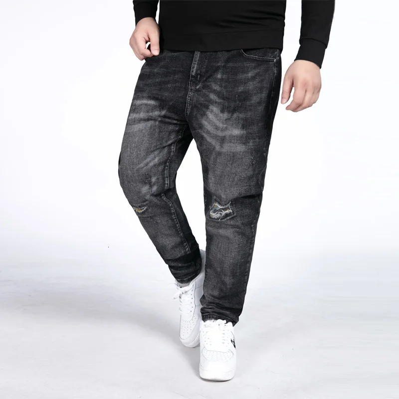 Мужские джинсовые брюки 12XL 10XL 8XL 52 50 2020 новый тонкий светильник джинсы бизнес