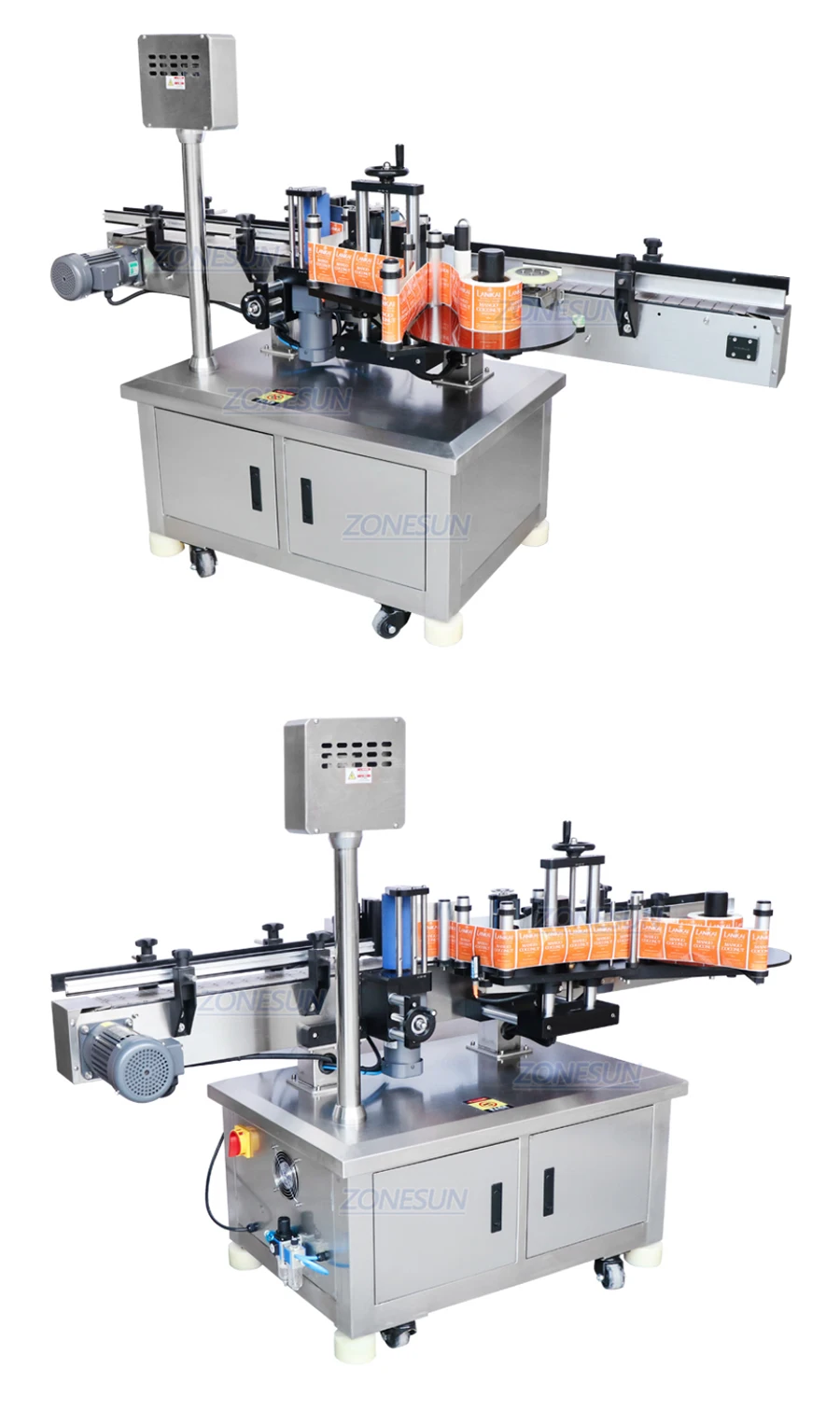 ZONESUN ZS-TB260R Automatic Round Bottles Positioning Labeling Machine