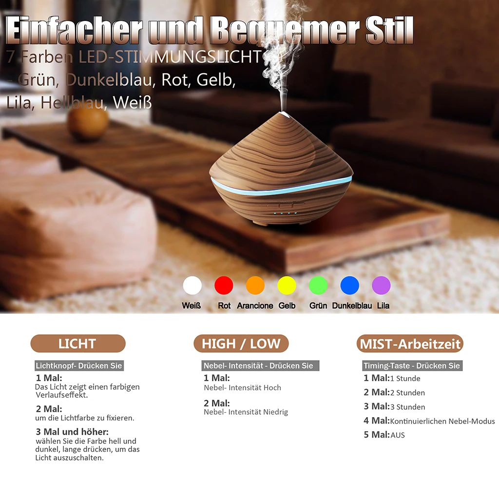 Aroma Humidifier Ultrasonic Fragrance Essential Oil Mist Diffuser air humidifier Essential oil Aromatherapy cool mist maker