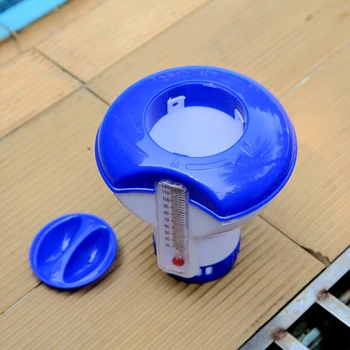 

Multifunction Swimming Pool Floating Chemical Chlorine Tablets Dispenser With Thermometer Disinfection Automatic Applicator Pump