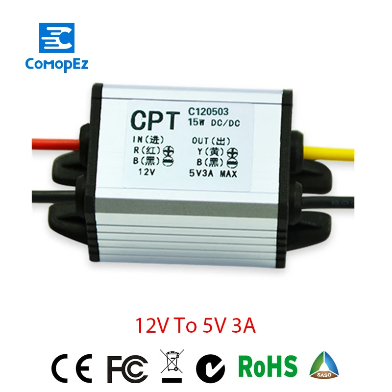 

Waterproof Voltage Converter DC-DC Car Power Converter Step Down Voltage Power Supply Output Adapter Low Heat Auto Protection