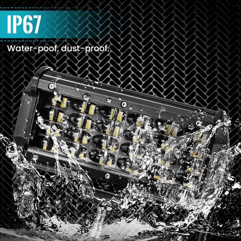 Световая балка 7 дюймов 240 Вт 24000лм Led внедорожные фары Pods точечный луч Противотуманные фары для вождения грузовика 4X4 Atv Suv Лодка Jeep Trac