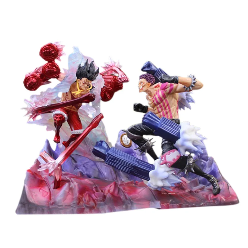 

Big Size Anime One Piece Luffy VS Katakuri PVC Action Doll Collectible Model Baby Toy Christmas Gift For Children