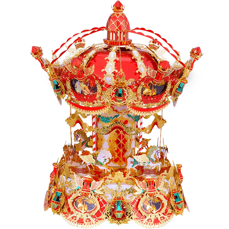 Piececool Fun 3D нано головоломка металлические модели карусели Развивающие игрушки для детей взрослых друг подарки на день рождения