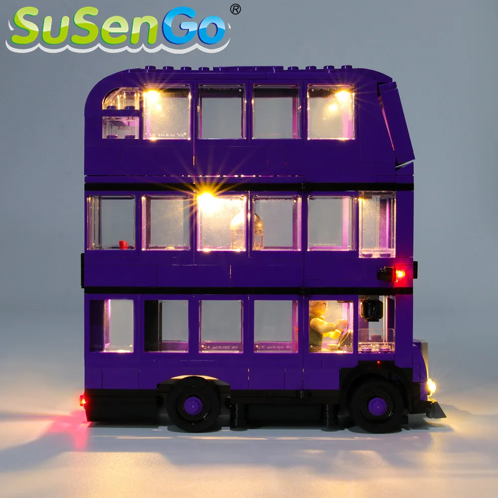 SuSenGo светодиодный светильник комплект для рыцаря автобус строительные блоки светильник ing набор совместим с 75957(модель не входит в комплект