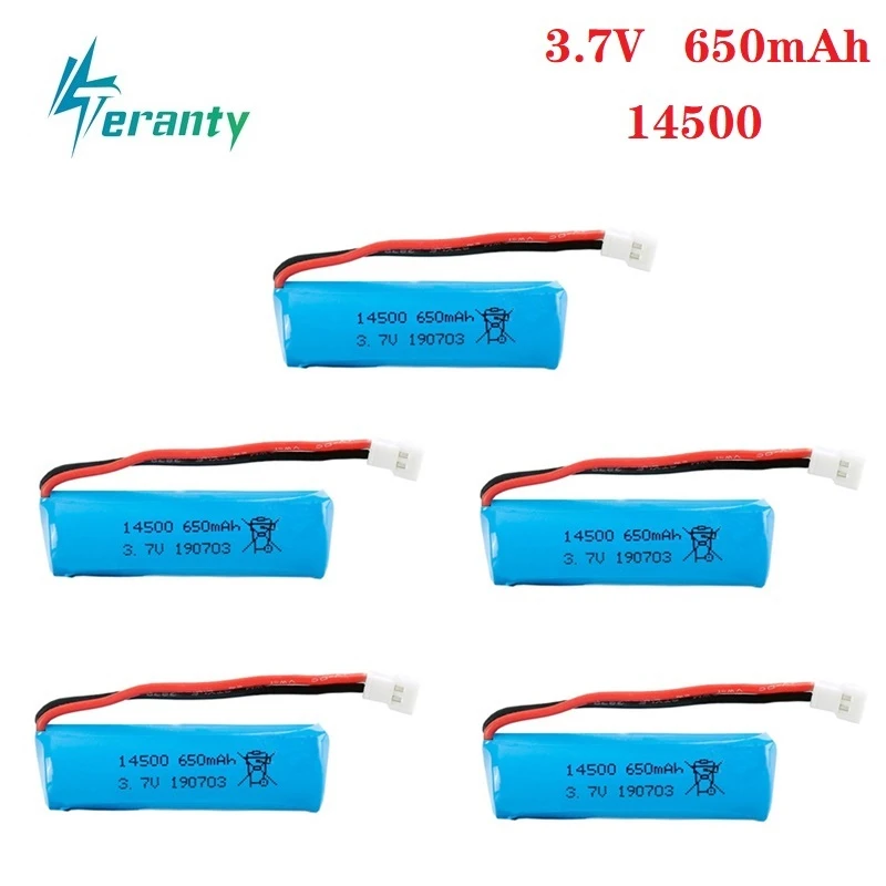 10 шт. 3 7 V 650mAH 14500 Lipo батарея для Syma F1 H116 дистанционное управление Вертолет Лодка