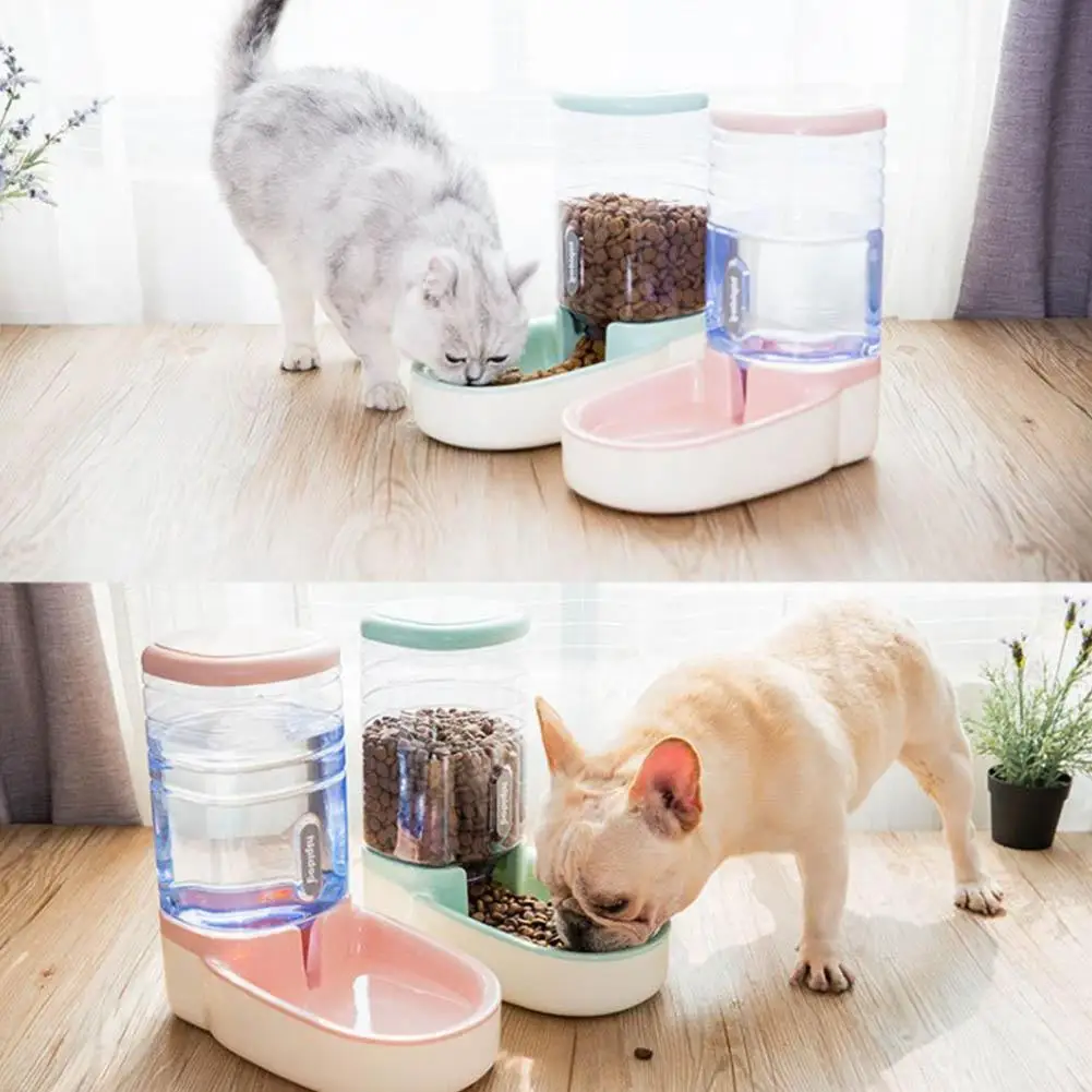 Автоматическая кормушка для домашних собак 3.8L ведро для хранения продуктов питания для кошек диспенсер для фонтанов маленький плюшевый питомец принадлежности для полива