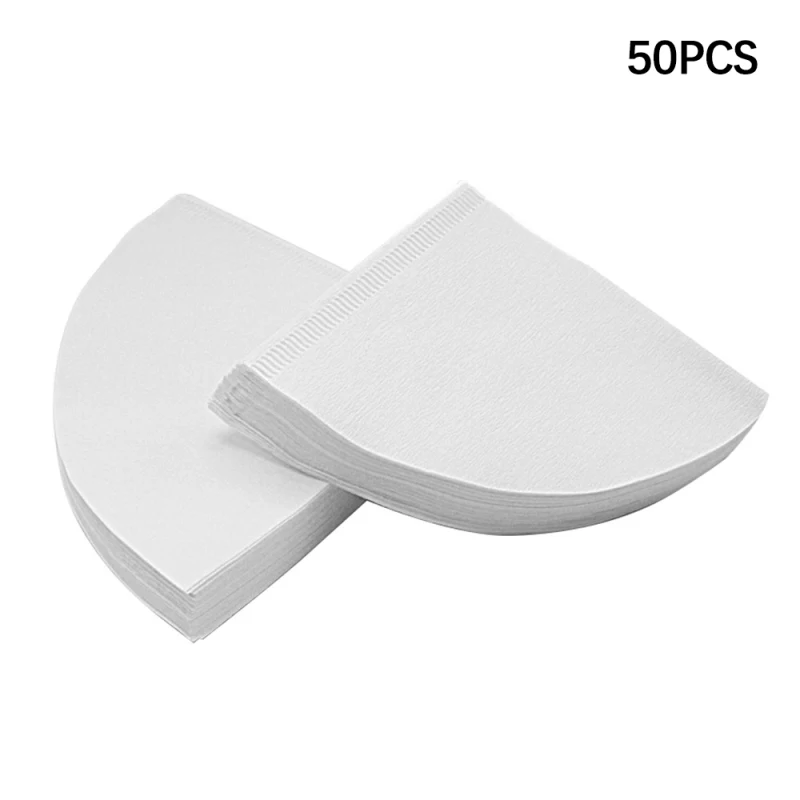 Filtros de café en forma de cono, filtros de repuesto para coladores de tazas, accesorios de cocina, herramientas de café y té, 50 Uds.