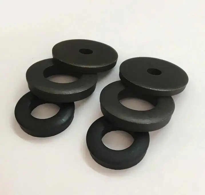 2pcs M10 M12 M14 M16 M18 M20 black flat washers round gaskets preservative thicken spacer smooth wear resistant 2-5mm thickness