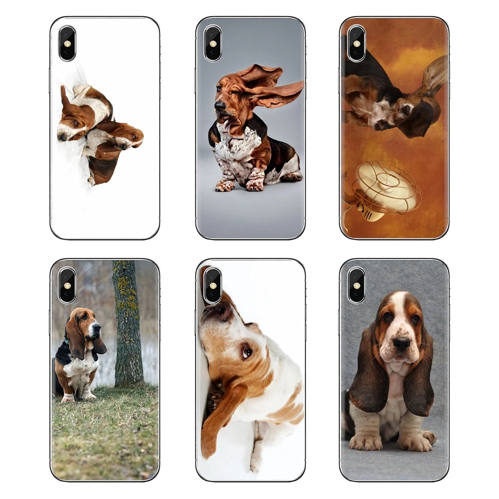 Phone Bag Case For HTC U11 One M7 M8 A9 M9 M10 E9 Desire 630 530 626 628 816 820 Motorola G G2 G3 Basset Hound dog art portraits |