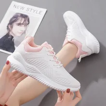 

Spring Autumn 2020 New Genuine Women Snaekers Mesh Breathable Fashion Casual Platform Shoes Woman Mixed Colors Ladies Run Shoes