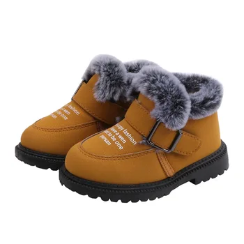 

Warm Plush Fur Children Winter Boots Baby Kids 2019 Winter Boots Girls Boys Snow Boots for Baby Girls Baby Boys Plush Side Shoes