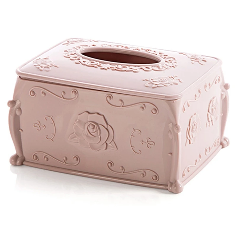 Pink Пластиковая коробка для салфеток, коробка для хранения салфеток, Домашний Органайзер для комнаты, автомобильный бумажный держатель, контейнер для салфеток - Цвет: Pink