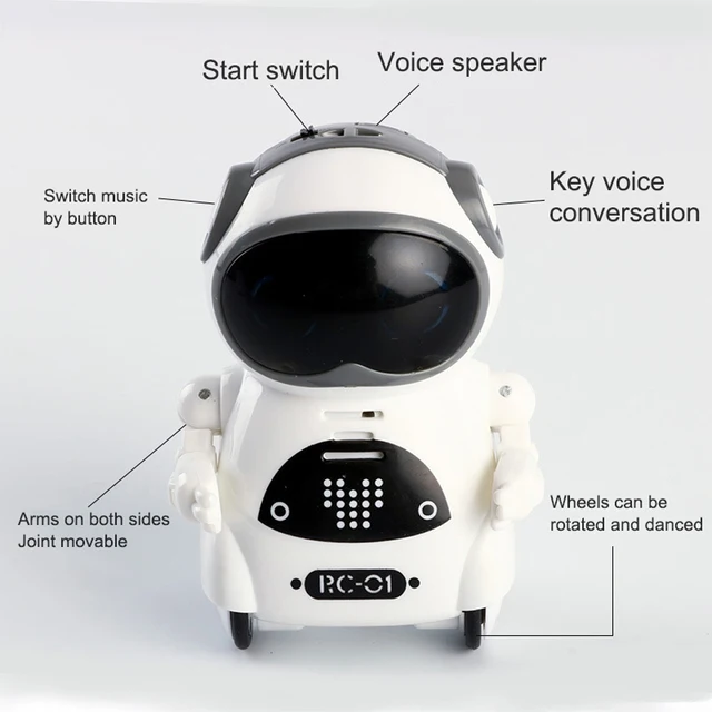 Mini Robot inteligente interactivo que habla reconocimiento de voz Grabación de baile que dice historia Robot modelo de juguete regalo para niños - Imagen 4