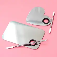 Нержавеющая стальная палитра поднос с цветной палитрой вены нож школьная Упаковка Сумка стационарный макияж нож живопись скраб вода A7M2