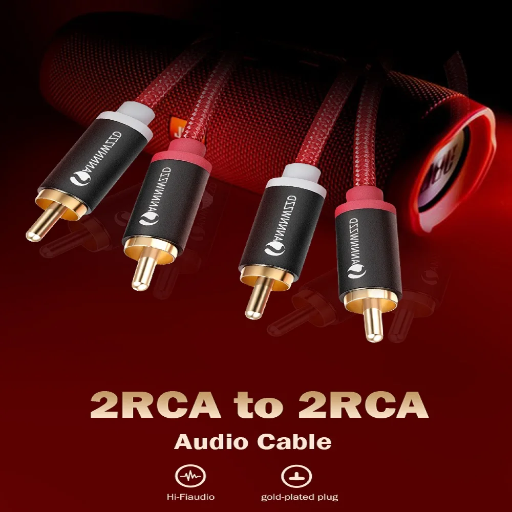 

2RCA to 2 RCA Male to Male Audio Cable Gold-Plated RCA Audio Cable 1m 2m 3m 5m for Home Theater DVD TV Amplifier CD Soundbox