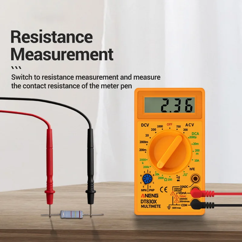 DT830 Цифровой мультиметр Вольтметр Амперметр Омметр DC10V~ 1000V 10A AC 750 В Ток Тесты er Тесты ЖК-дисплей Дисплей