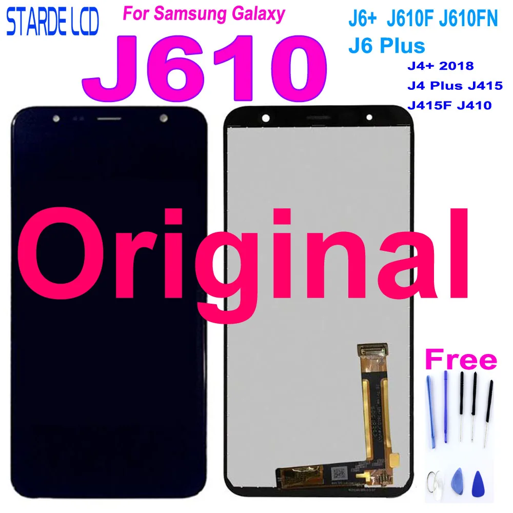 Оригинальный 6 0 дюйма для Samsung Galaxy J6 Prime Plus 2018 J610 + J610F J610FN ЖК дисплей сенсорный экран дигитайзер в сборе
