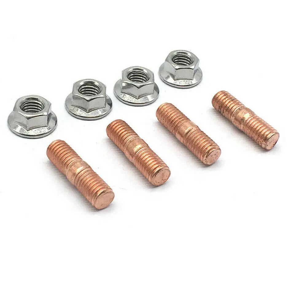 

4 PCS M10 x 1.5 Threaded Turbo Stud Screw Flange Nuts Kit Alloy Steel 42mm Fit for T3 T4 T5 T6 Turbocharger Accessories