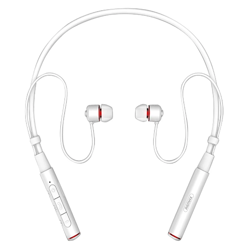 AABB-remax Rb-S6 Спортивная Шейная гарнитура Bluetooth гарнитура беспроводные стерео музыкальные наушники Bluetooth V4.1 Hd Mic мульти соединения для Ip - Цвет: White