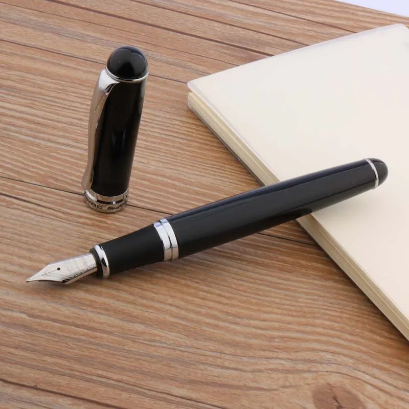 JINHAO X750 металлическая Яркая Серебряная перьевая ручка - Цвет: A6