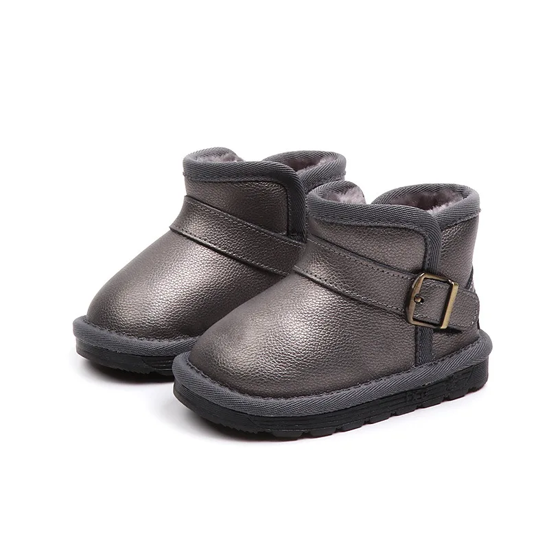 Ботинки детские из натуральной кожи на толстом меху размеры 21 37|children boots|children leather