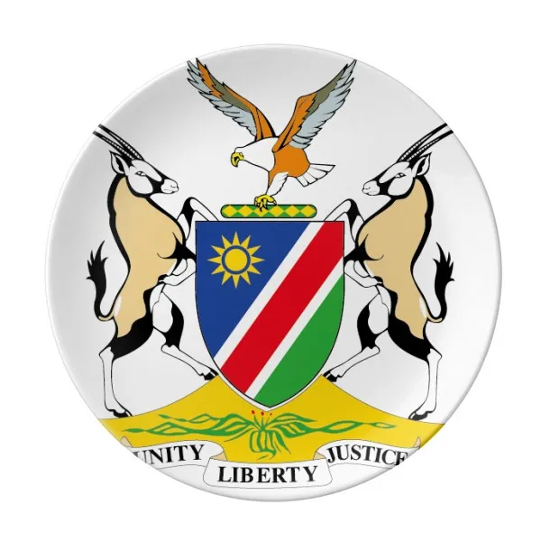 

Декоративная фарфоровая тарелка для десертов, Республика Намибия, страна Африки, 8 дюймов