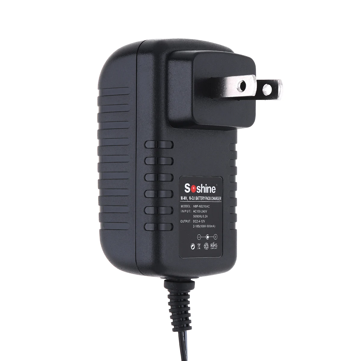 Soshine AC 100-240V 0.2A US/EU Plug DC 2,4-12 V блок питания для путешествий 2,1 адаптер питания для никель-металл-гидридных/никель-кадмиевых аккумуляторов Зарядное устройство