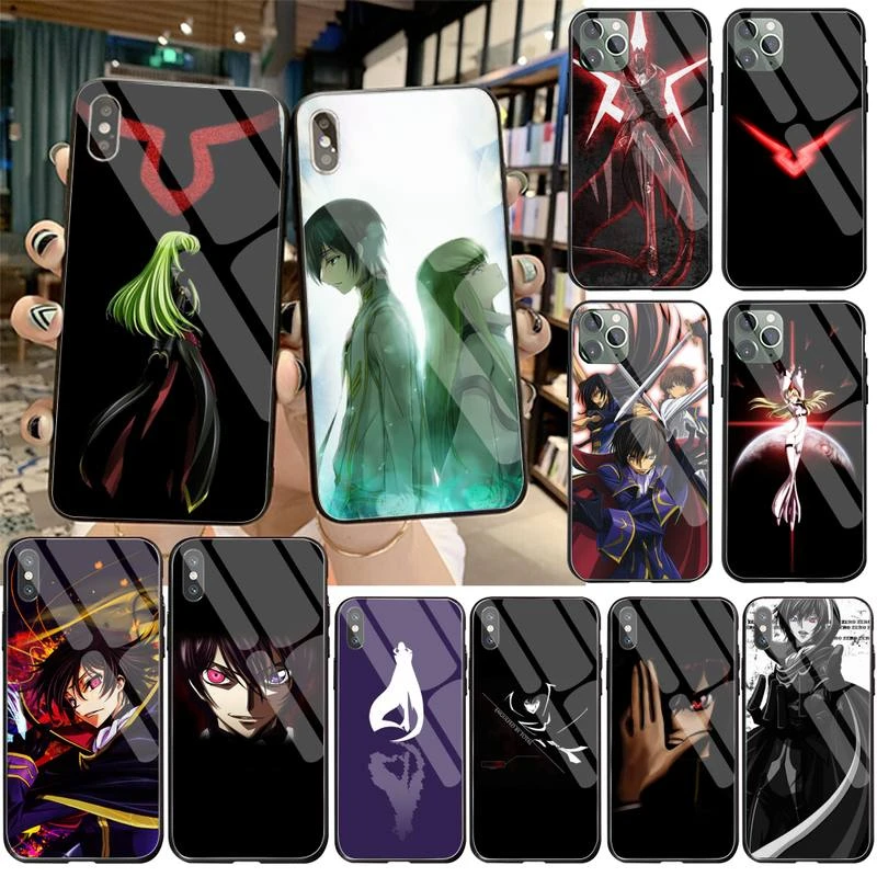 protective phone cases Anime Code Geass Lelouch Đen Nóng Điện Thoại Ốp Lưng Thân Tàu Kính Cường Lực Cho iPhone 11 Pro XR XS MAX 8X7 6S 6 Plus SE 2020 Ốp Lưng apple phone case