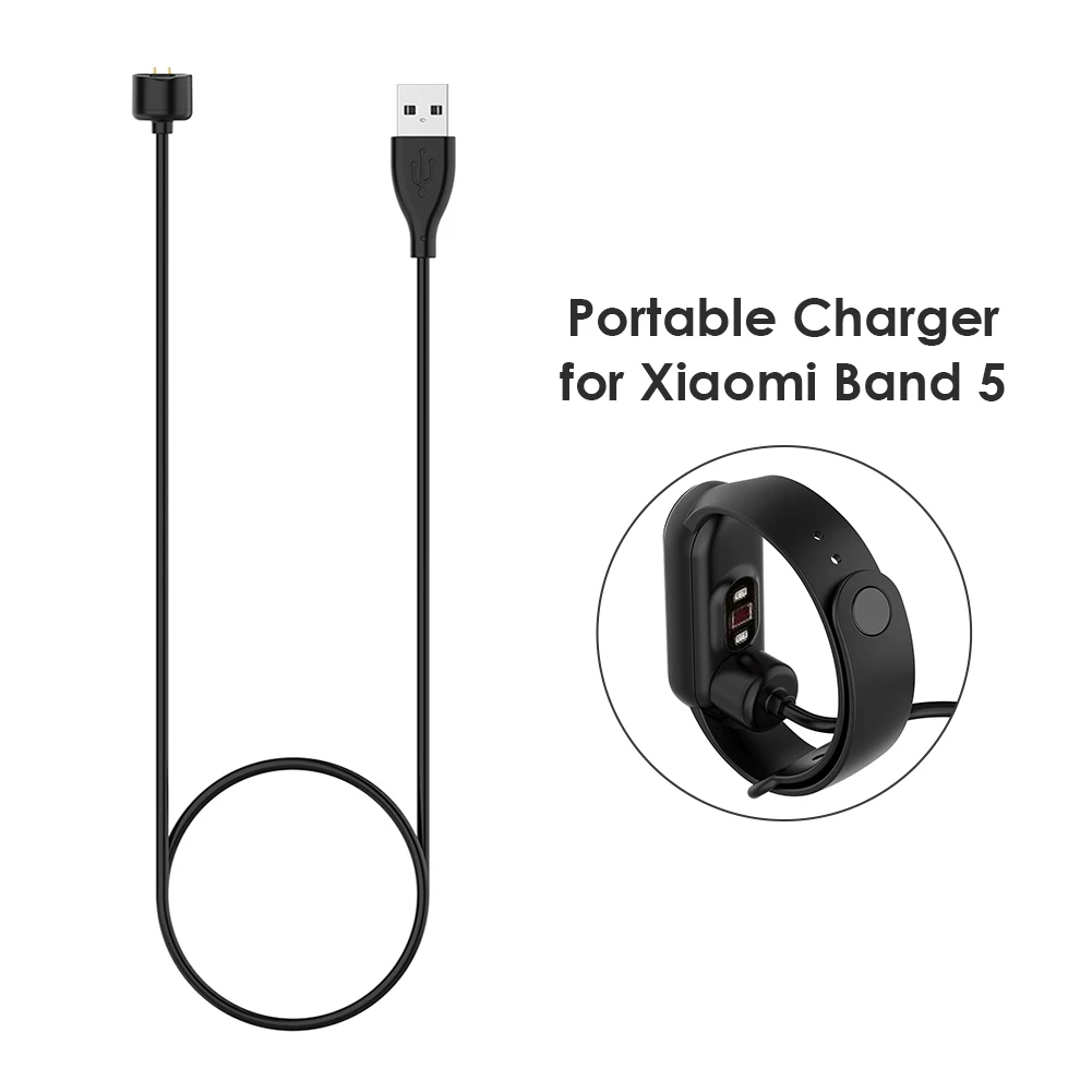 ALLOYSEED 50 см/20 дюймов Магнитный зарядный кабель для Xiaomi Mi Band 5 Смарт Браслет USB