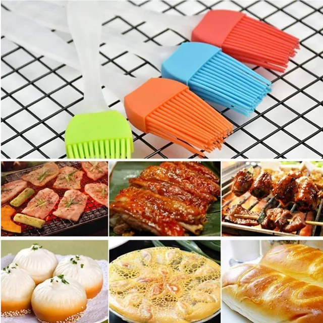 1Db Kenyér Basting Szilikon Kis Kefe Hordozható Kültéri Bbq Sütés Barkács Konyhai Főzési Szerszámok Kefék Grill Steakkefe - Image 6