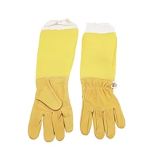 1 пара анти пчелы инструменты с длинными рукавами домашний сад вентилируемые мягкие искусственные овчины перчатки пчеловода защитная сетка