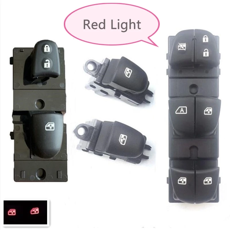 Красный светильник, переключатель окна для Nissan Qashqai Altima Sylphy Tiida X-Trail 25401-1KA0A 25411-1KL5A 25401-1KA0B