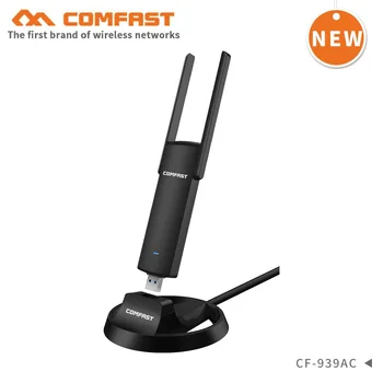 

1900Mbps gigabit usb wifi adapter 802.11ac Dual Band Gaming Network Card with USB3.0 base AP extension cable and 2*2dBi antennaS