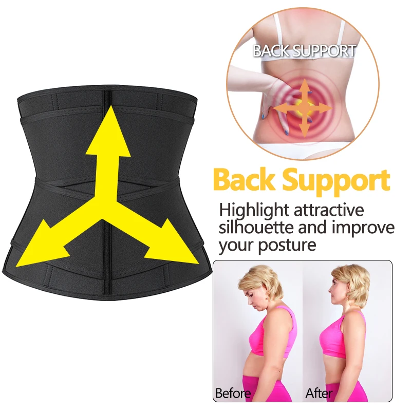 Steel Boned Waist Corset Trainer Sauna Sweat Sport Girdle Cintas Modeladora Women Weight Loss Lumbar Shaper Workout Trimmer Belt body shaper