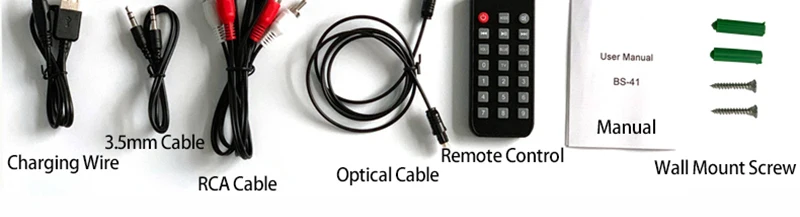 BS-41 20 Вт многофункциональная настенная Беспроводная Bluetooth колонка, Портативная колонка для домашнего кинотеатра, Hi-Fi колонка, объемный динамик, fm-радио