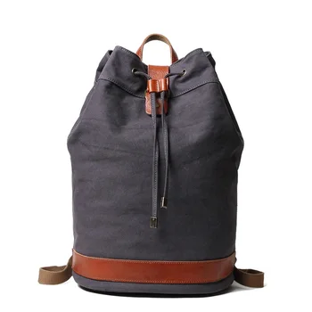 

M363 New Multi-function Men's Canvas Backpack Women's Leisure College Style Schoolbag Outdoor Travel Bag Computer Bag Bucket