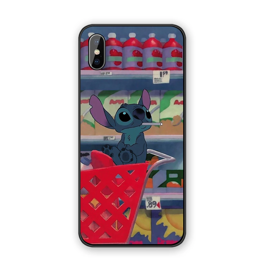 Прекрасный чехол для телефона Disneys Stitch, Силиконовые Мягкие Мультяшные из ТПУ для Iphone X XS MAX 5 5S 6 6S 7 8 Plus 11 11Pro Max