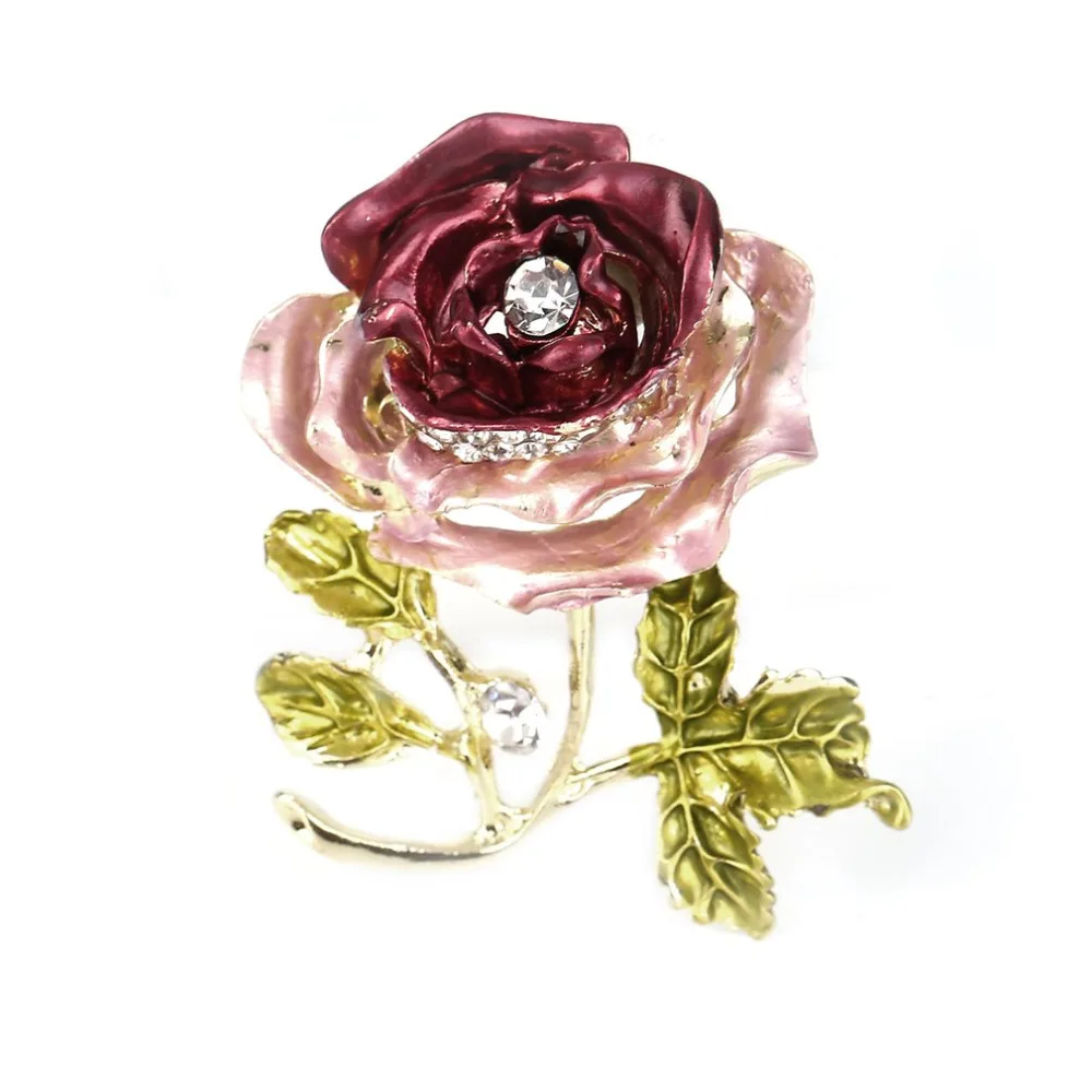 Топ Модные Роскошные элегантные для женщин Украшенные стразами розы Брошь броши