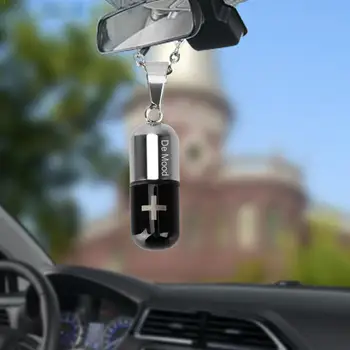 

Air Freshener Car Hanging Perfume Pendant Empty Capsule Car-styling Oils Fragrance Bottle Ornaments For Essential Diffuser Q6Q2