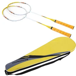2 Pcs Professional Badminton Racket 28 Lbs. Aluminum Alloy Training Spare Badminton Racket with Sponge Handle, Sports Equipment