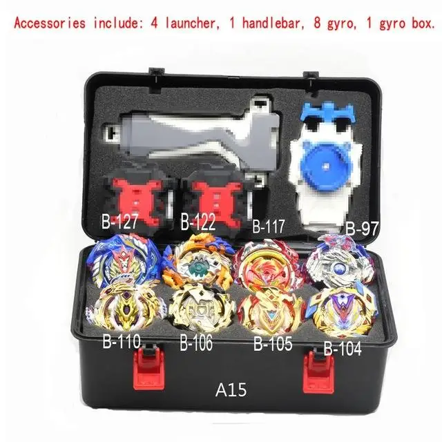 Горячие Стили волчок Beyblade Burst B139 B133 B131 B129 B127 B128 без Устройства Запуска коробка металлический пластик Fusion 4d Подарочные игрушки - Цвет: A15