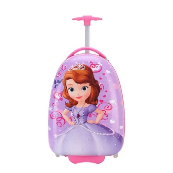 

16 inch Lovely trolley case kids Cartoons students travel luggage Children's anime Boarding boy Eggshell girl School suitcase