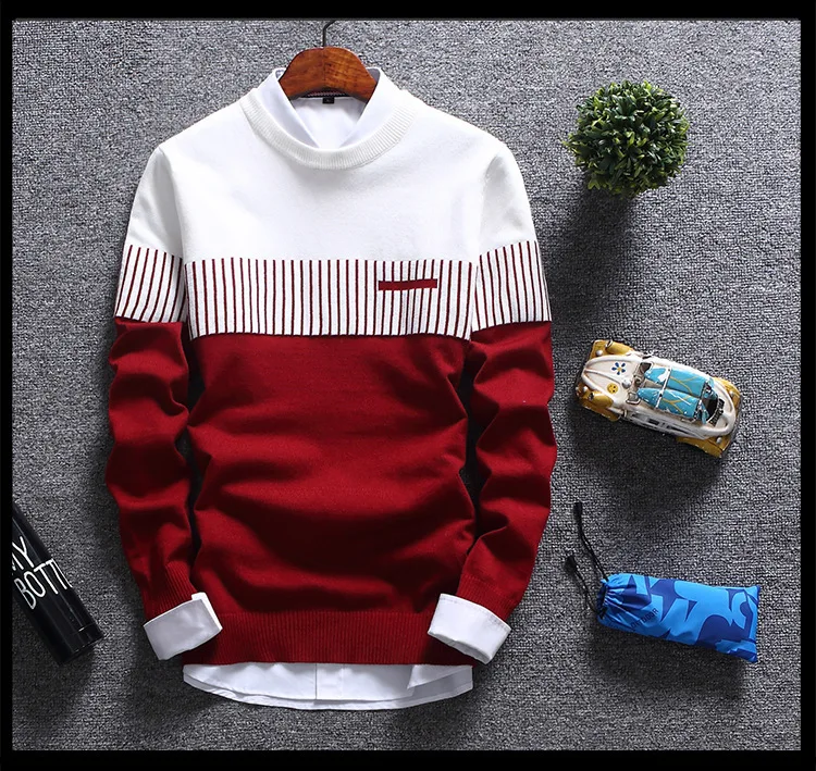 Sweater Men's Winter Pullover Men 2022 Autumn Slim Fit Striped Knitted Sweaters Mens Brand Clothing Casual pull homme hombre